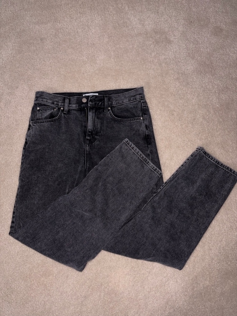 ASOS DESIGN Baggy Jeans in Washed Black - W29 L32
